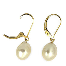Load image into Gallery viewer, 14k Gold Filled White Baroque Pearl Leverback Earrings