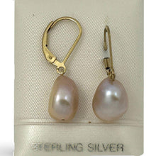 Load image into Gallery viewer, 14k Gold Filled Pink Baroque Pearl Leverback Earrings