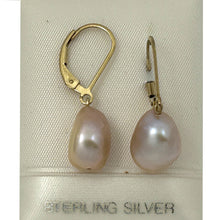 Load image into Gallery viewer, 9100937 14K GOLD FILLED PLAIN LEVER BACK PINK BAROQUE PEARL DANGLE EARRINGS