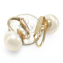 Load image into Gallery viewer, 14k Gold Filled Clip-On White Pearl Earrings (Non-Pierced)