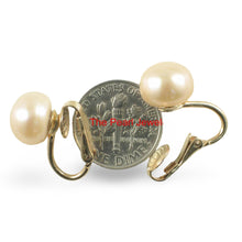 Load image into Gallery viewer, 14K Gold Filled Clip-On Peach Pink Pearl Earrings (Non-Pierced)