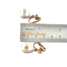 Load image into Gallery viewer, 14k Gold Filled Baroque Freshwater Pearl Clip-On Dangle Earrings