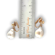 Load image into Gallery viewer, 14k Gold Filled Baroque Freshwater Pearl Clip-On Dangle Earrings