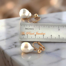 Load image into Gallery viewer, 14k Gold Filled Baroque Freshwater Pearl Clip-On Dangle Earrings