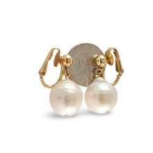 Load image into Gallery viewer, 14k Gold Filled Baroque Freshwater Pearl Clip-On Dangle Earrings
