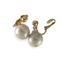 Load image into Gallery viewer, 14k Gold Filled Baroque Freshwater Pearl Clip-On Dangle Earrings