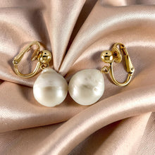Load image into Gallery viewer, 14k Gold Filled Baroque Freshwater Pearl Clip-On Dangle Earrings