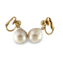 Load image into Gallery viewer, 14k Gold Filled Baroque Freshwater Pearl Clip-On Dangle Earrings