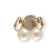 Load image into Gallery viewer, 14k Gold Filled Baroque Freshwater Pearl Clip-On Dangle Earrings