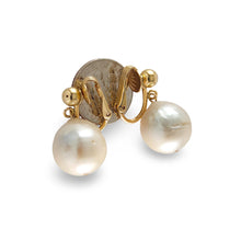 Load image into Gallery viewer, 14k Gold Filled Baroque Freshwater Pearl Clip-On Dangle Earrings