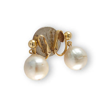 Load image into Gallery viewer, 14k Gold Filled Baroque Freshwater Pearl Clip-On Dangle Earrings