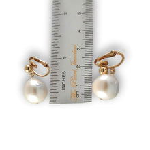 Load image into Gallery viewer, 14k Gold Filled Baroque Freshwater Pearl Clip-On Dangle Earrings