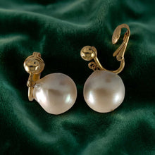 Load image into Gallery viewer, 14k Gold Filled Baroque Freshwater Pearl Clip-On Dangle Earrings