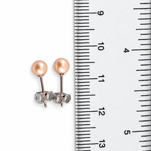 Load image into Gallery viewer, Sterling Silver Peach Pearl Stud Earrings (4.5–5mm)