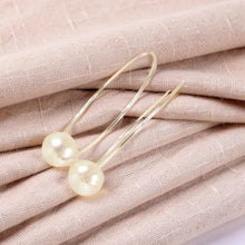 Load image into Gallery viewer, Sterling Silver White Pearl Endless Hoop Earrings