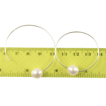 Load image into Gallery viewer, Sterling Silver White Pearl Endless Hoop Earrings