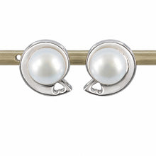 Load image into Gallery viewer, Sterling Silver 6–6.5mm Cultured Pearl Stud Earrings