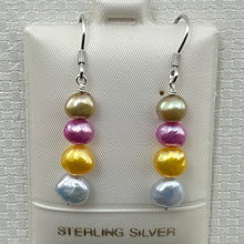 Load image into Gallery viewer, 9109913-Handcrafted-Mix-Size-Color-Baroque-Pearl-Sterling-Silver-Hook-Earrings