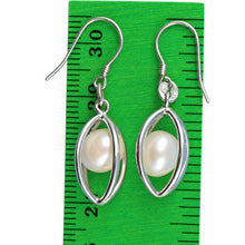 Load image into Gallery viewer, Sterling Silver White Pearl Lucky Lantern Earrings – Hook Dangle