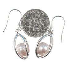 Load image into Gallery viewer, Sterling Silver Pink Pearl Lucky Lantern Earrings – Hook Dangle