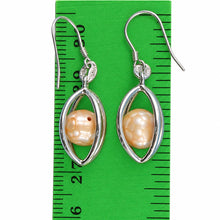 Load image into Gallery viewer, Sterling Silver Champagne Pearl Lucky Lantern Earrings – Hook Dangle