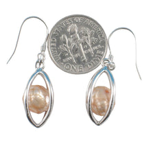 Load image into Gallery viewer, Sterling Silver Champagne Pearl Lucky Lantern Earrings – Hook Dangle