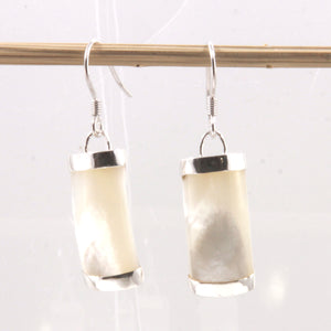 9110150-Sterling-Silver-Fish-Hook-Curved-Mother-of Pearl-Dangle-Earrings