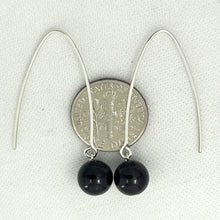 Load image into Gallery viewer, 9110899 SILVER 925 V SHAPED WIRE GARNET DANGLE HOOK EARRINGS