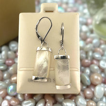 Load image into Gallery viewer, Solid Sterling Silver 925 Curved Mother of Pearl Leverback Earrings