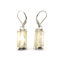 Load image into Gallery viewer, Solid Sterling Silver 925 Curved Mother of Pearl Leverback Earrings