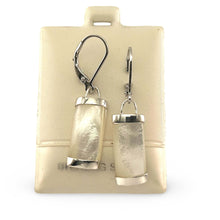 Load image into Gallery viewer, Solid Sterling Silver 925 Curved Mother of Pearl Leverback Earrings