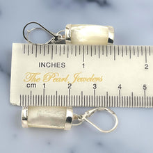 Load image into Gallery viewer, Solid Sterling Silver 925 Curved Mother of Pearl Leverback Earrings