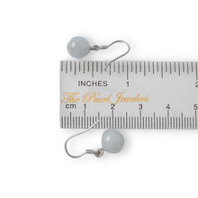 Load image into Gallery viewer, Solid Sterling Silver 925 Good Fortune Celadon Jade Hook Earrings
