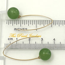 Load image into Gallery viewer, 9111863  AVENTURINE 14K GOLD FILLED V SHAPED WIRE DANGLE HOOK EARRINGS