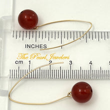 Load image into Gallery viewer, 9111865  CARNELIAN 14K GOLD FILLED V SHAPED WIRE DANGLE HOOK EARRINGS