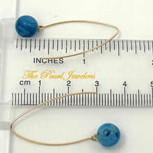 Load image into Gallery viewer, 9111898  AGATE 14K GOLD FILLED V SHAPED WIRE DANGLE HOOK EARRINGS