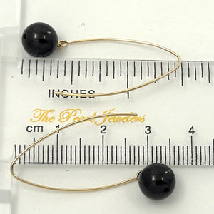 9111899  GARNET 14K GOLD FILLED V SHAPED WIRE DANGLE HOOK EARRINGS