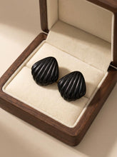 Load image into Gallery viewer, 14K Yellow Gold-Filled Black Onyx Clip-On Earrings (Non-Pierced)