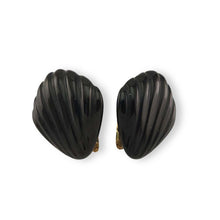 Load image into Gallery viewer, 14K Yellow Gold-Filled Black Onyx Clip-On Earrings (Non-Pierced)