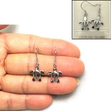 Load image into Gallery viewer, 9130010-Hawaiian-Honu-Sea-Turtle-Solid-Sterling-Silver-925-Dangle-Earrings