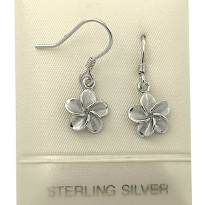 9130020-Hawaiian-Jewelry-Plumeria-Flowers-Crafted-Silver-925-Hook-Earrings