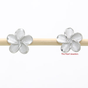 9130030-Sterling-Silver-925-Lovely-Hawaiian-Plumeria-Flower-Stud-Earrings