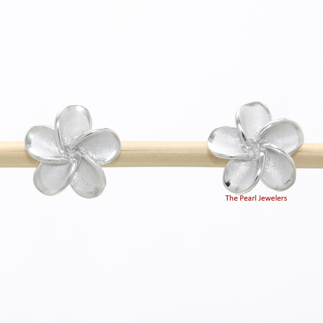 9130030-Sterling-Silver-925-Lovely-Hawaiian-Plumeria-Flower-Stud-Earrings