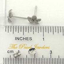 Load image into Gallery viewer, 9130030-Sterling-Silver-925-Lovely-Hawaiian-Plumeria-Flower-Stud-Earrings