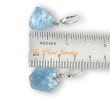 Load image into Gallery viewer, Solid Sterling Silver 925 Baroque Aquamarine Leverback Earrings