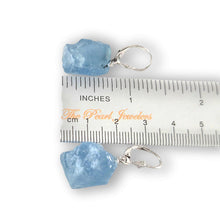 Load image into Gallery viewer, Solid Sterling Silver 925 Baroque Aquamarine Leverback Earrings