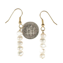Load image into Gallery viewer, Gold-Plated White Baroque Pearl Hook Earrings – Handcrafted Drop