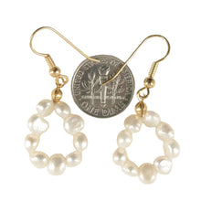 Load image into Gallery viewer, Small White Baroque Pearl Earrings – Handcrafted Hook Design