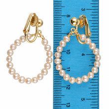 Load image into Gallery viewer, 14k Gold Filled Clip-On Earrings – Pink Pearl Dangle Design