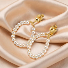 Load image into Gallery viewer, 14k Gold Filled Clip-On Earrings – Pink Pearl Dangle Design